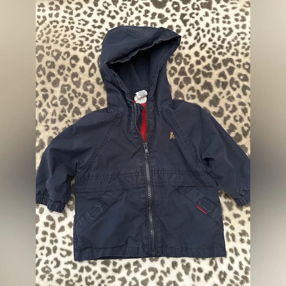 Y2K 200babyGap Hooded Full Zip Windbreaker Blue Size Medium 6-12 months Unisex